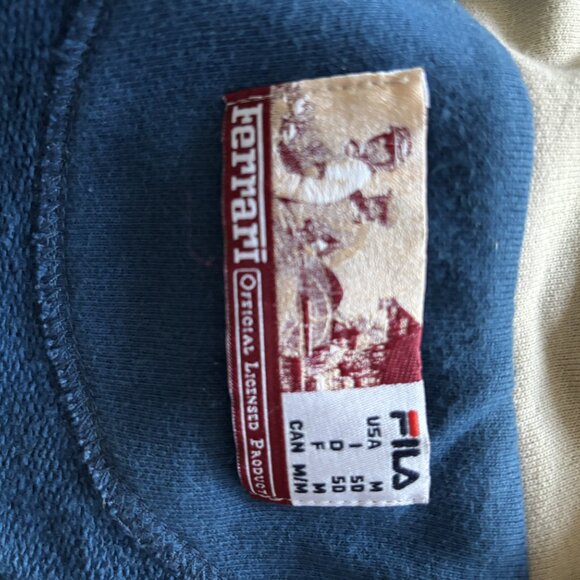 Fila Retro Heritage Ferrari Full Zip Cotton Sweatshirt - Size M - Picture 5 of 7